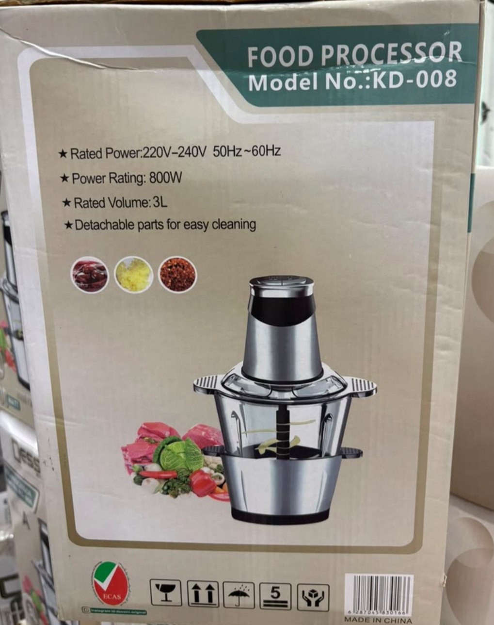 خردکن 2 کاسه استیل و شیشه ای3لیتری دسینی مدل KD_0088