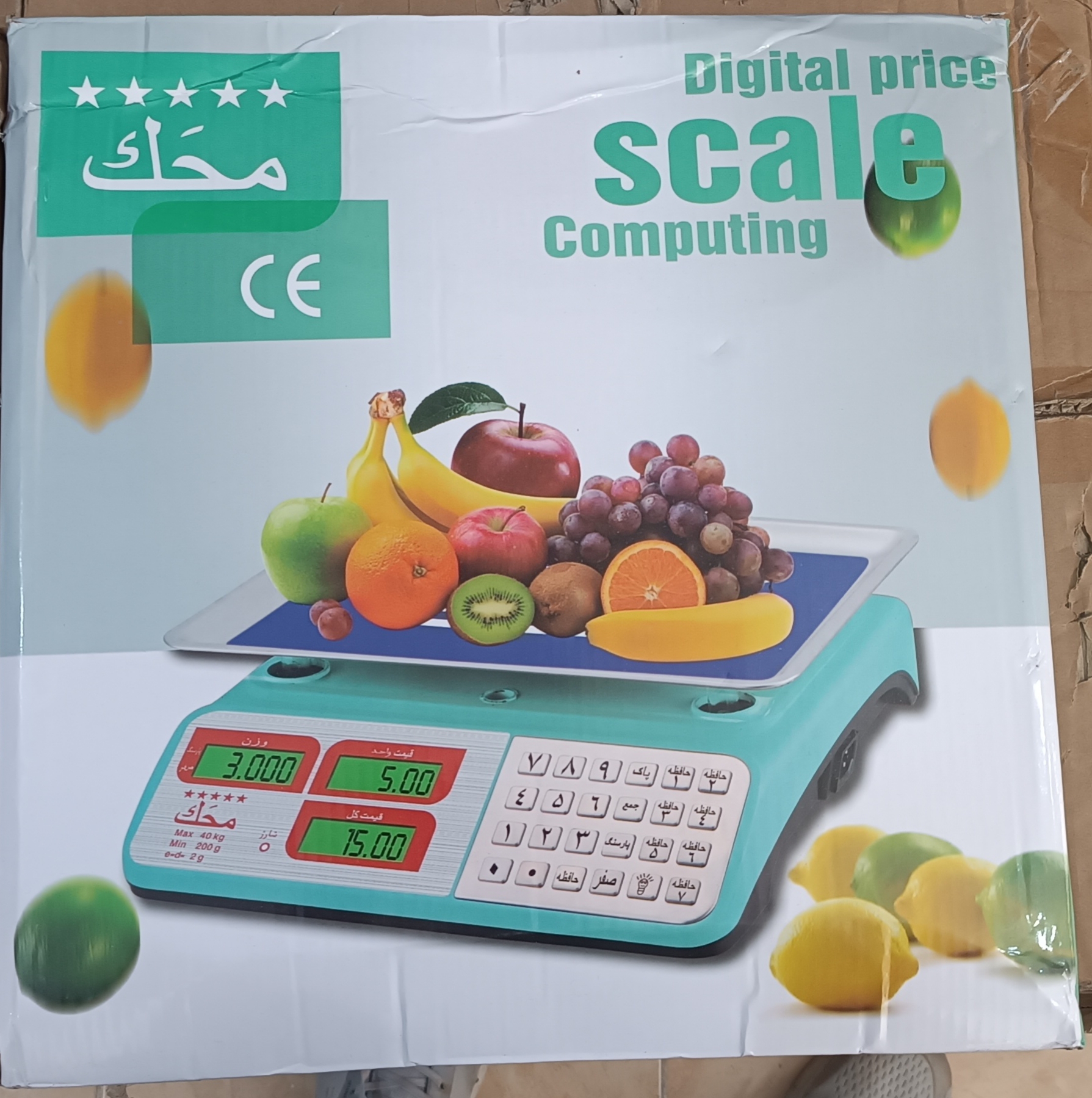 ترازو 40کیلویی محک  دکمه استیل مدل YZ208CN