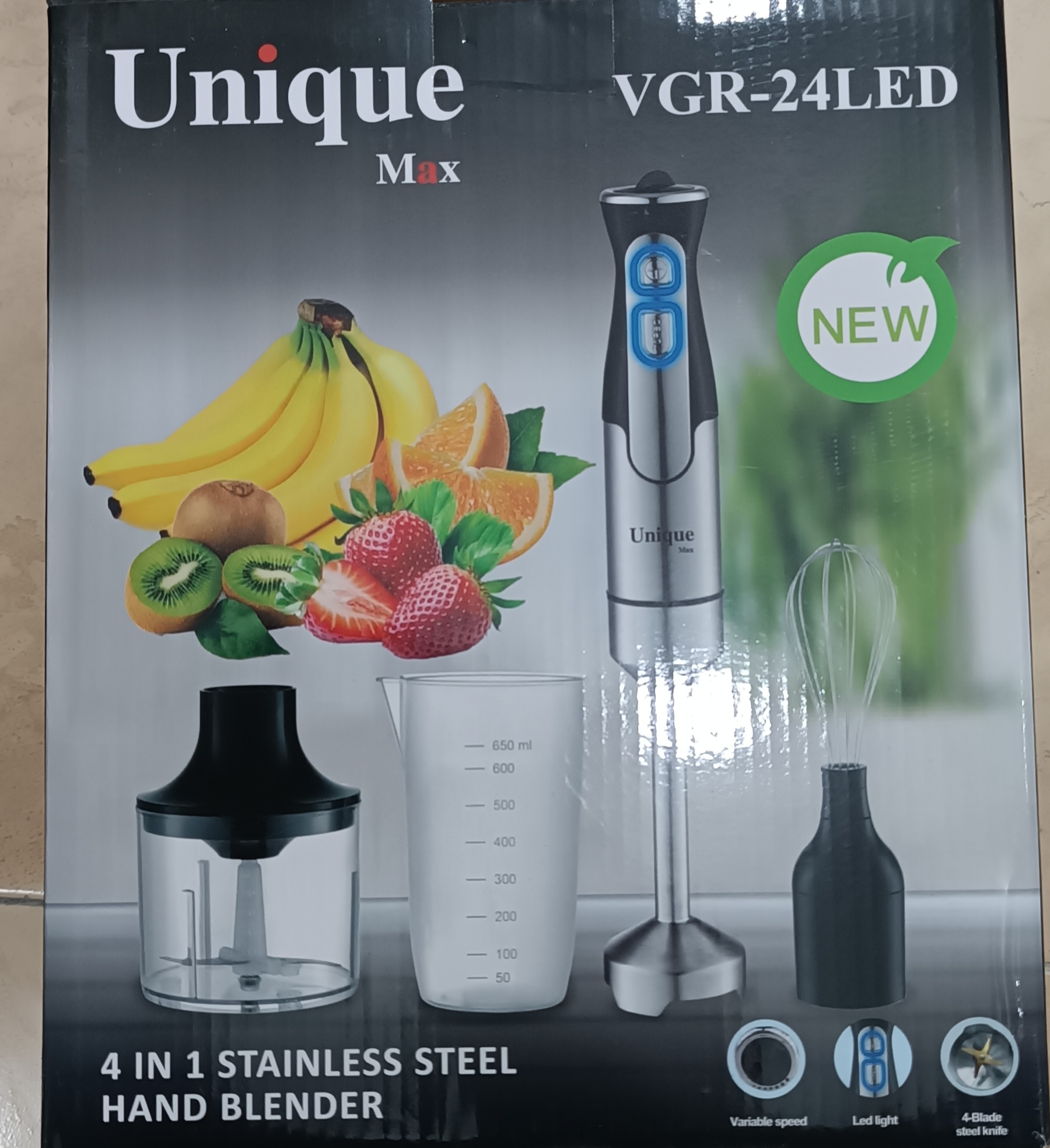 گوشتکوب چهار کاره یونیک مکس مدل VGR_24LED